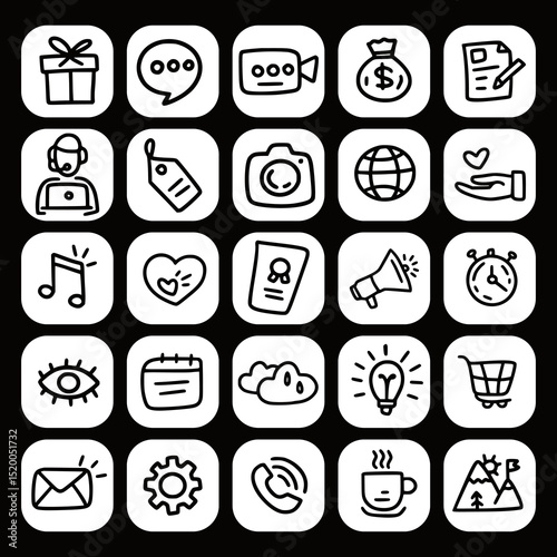 set of icons for web design
