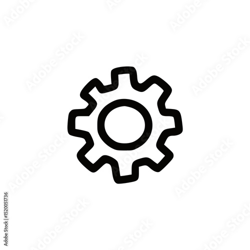 gear icon isolated on white background
