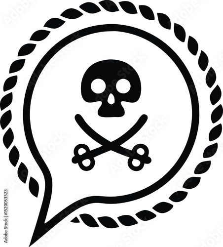 Stylized pirate illustration silhouette featuring a classic ship silhouette with transparency