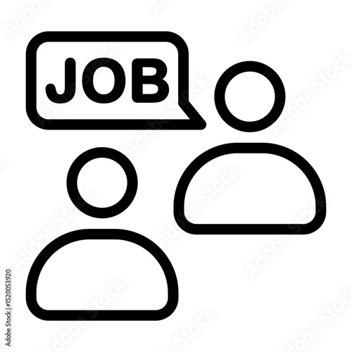Job Interview Outline Icon