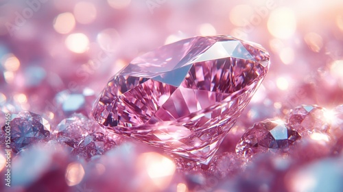Exquisite pink diamond surrounded by sparkling gems