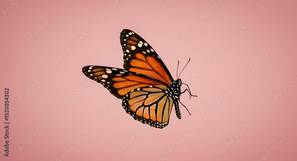 Obraz premium red butterfly background