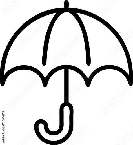 insurance vector outline icon on white or transparent background	