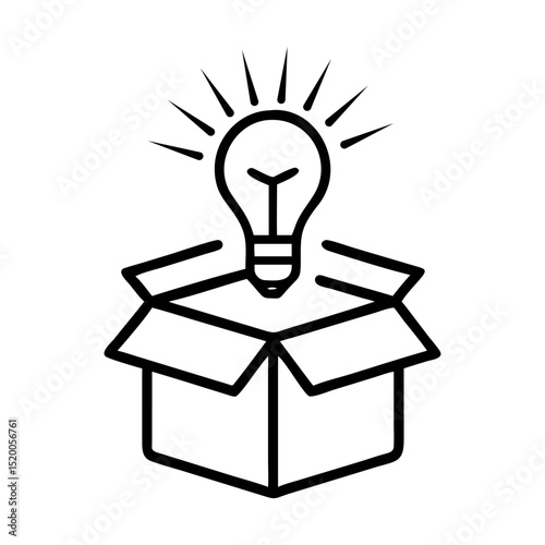 Thinking outside the box innovative idea solution