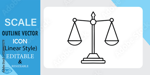 Simple Icon of Scale for Law and Justice Symbols