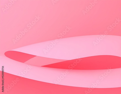 Abstract Pink Paper Curves Soft, Elegant, Minimalist Design Background
