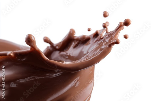 Chocolate splashes isolated on white background, clipping path included