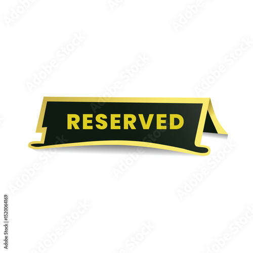 Reserved restaurant sign colourful graphic on white background design vector.
