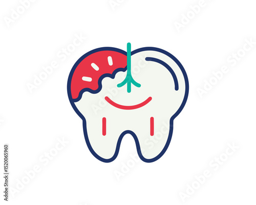 Flat Vector Outline Icons – Dental and Oral Health Symbols