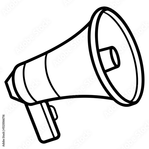megaphone on white background