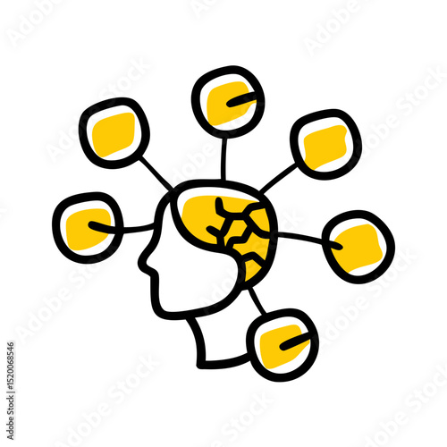 mind mapping vector icon