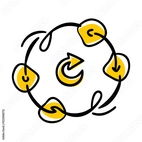 mood board sync vector icon
