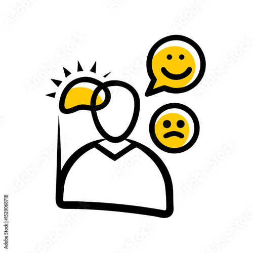 mood board analyzer vector icon
