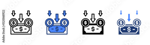 Devaluation icon sheet multiple style collection