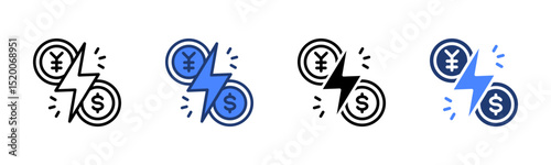 Conflict icon sheet multiple style collection