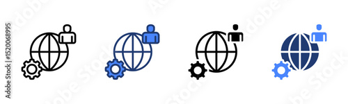 Globalization icon sheet multiple style collection