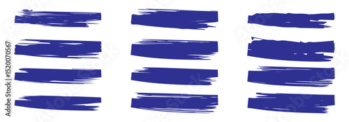 Brush strokes vector. Paint, ink brush, brush strokes, brushes, lines, frames, buttons, grungy rough grunge thick paint line texture. Brush line set.