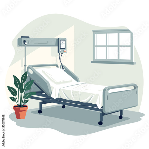 Hospital bed with infusion pump