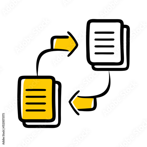 workflow chart sync vector icon