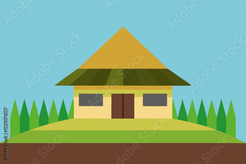 house in the grass