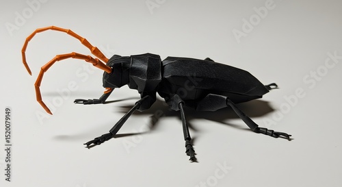 Intricate Origami Longhorn Beetle: A Masterpiece of Paper Folding Art