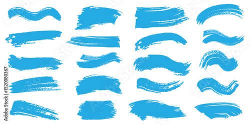 Brush strokes vector. Paint, ink brush, brush strokes, brushes, lines, frames, buttons, grungy rough grunge thick paint line texture. Brush line set. Black watercolor splatter, texture, frame. 