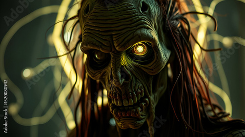 the head of a horse in the dark