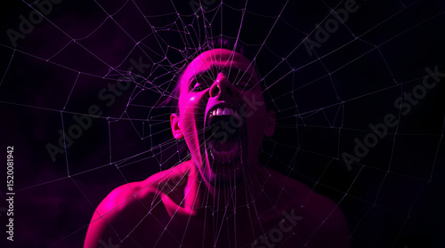 young man in the dark