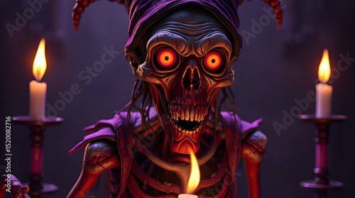 burning candle in the dark
