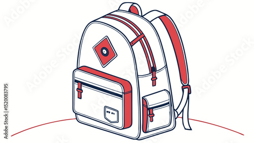 Shop stylish white and red backpack for school college travel and everyday use online trendy backpack design