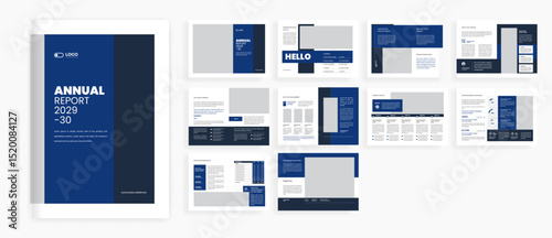 Annual report brochure template design