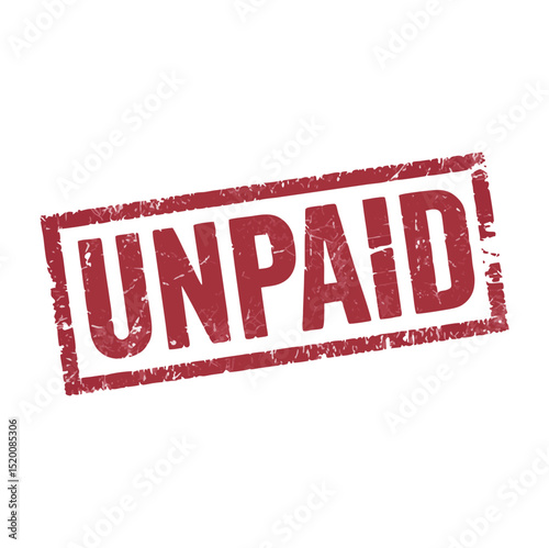 Unpaid Stamp Vector Illustration