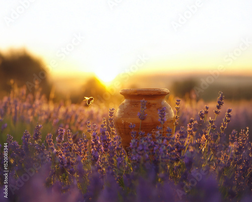 Lavender Field and Sunset　　　　