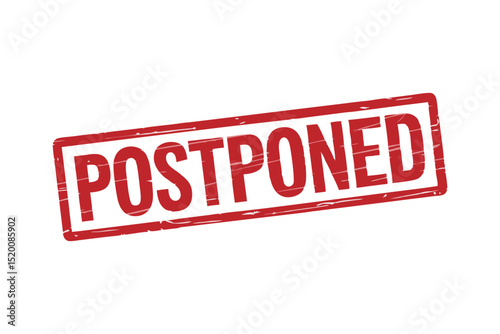 Postponed Stamp Vector Illustration