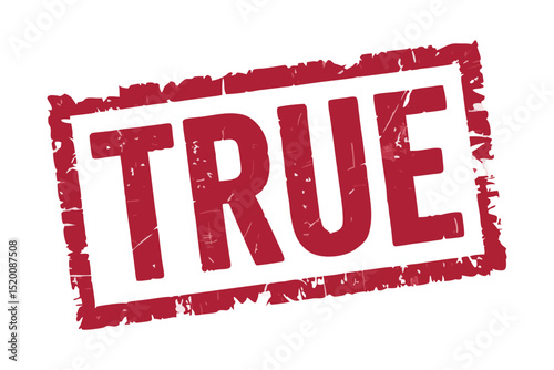 True Stamp Vector Illustration