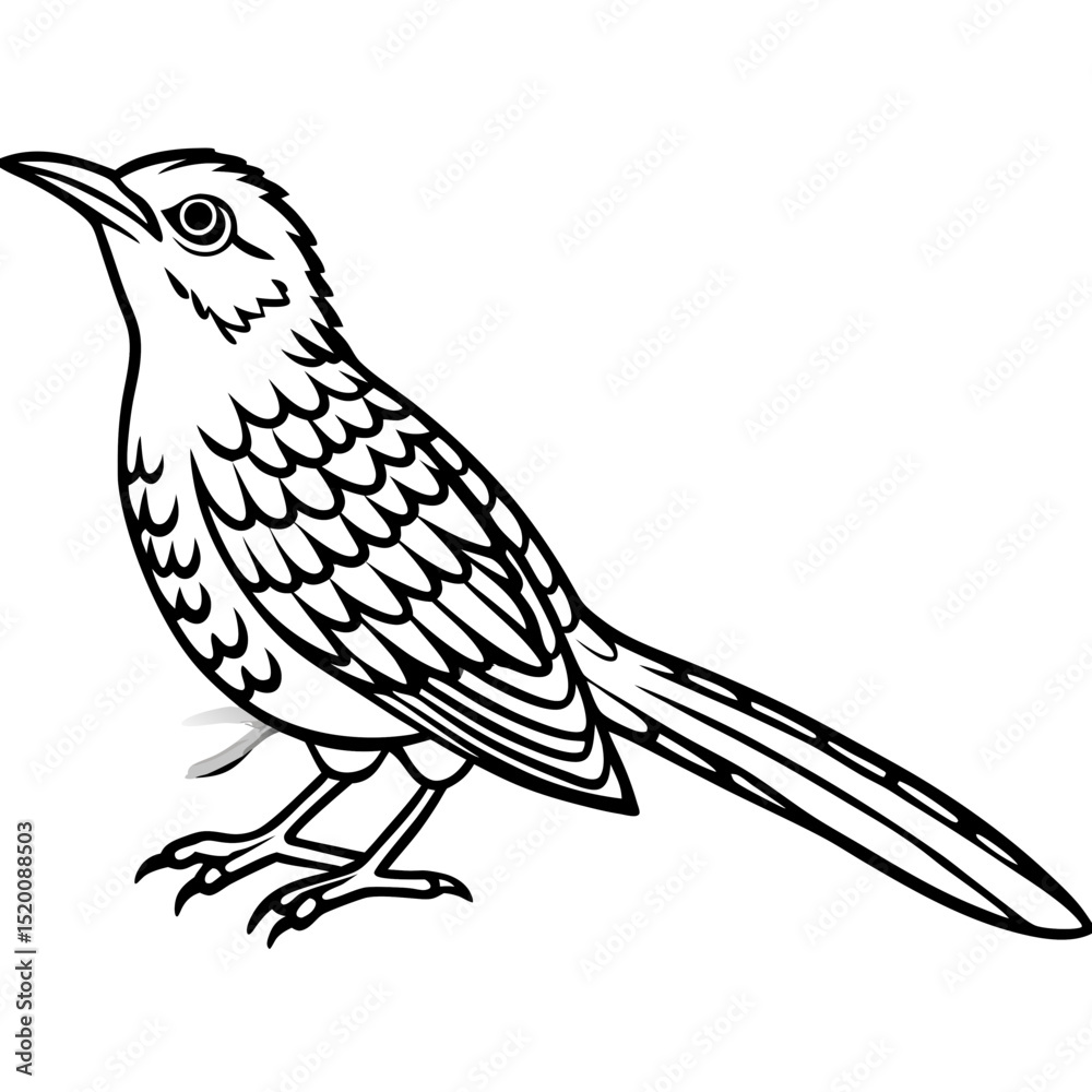 Fototapeta premium Eurasian Wryneck Vector on White