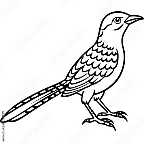 Minimalist Eurasian Wryneck Illustration