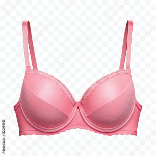 realistic beautiful cotton bra in different color style isolated on transparent background