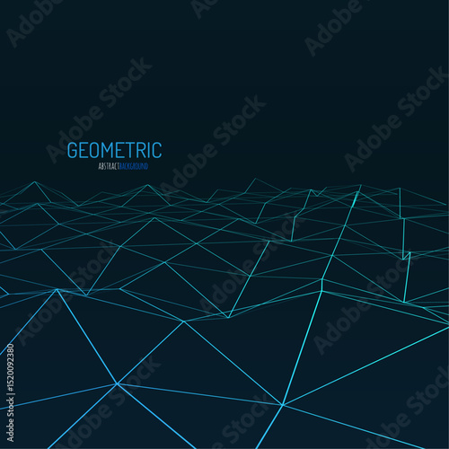 Creative geometric graphic point and line technology business vector illustration background