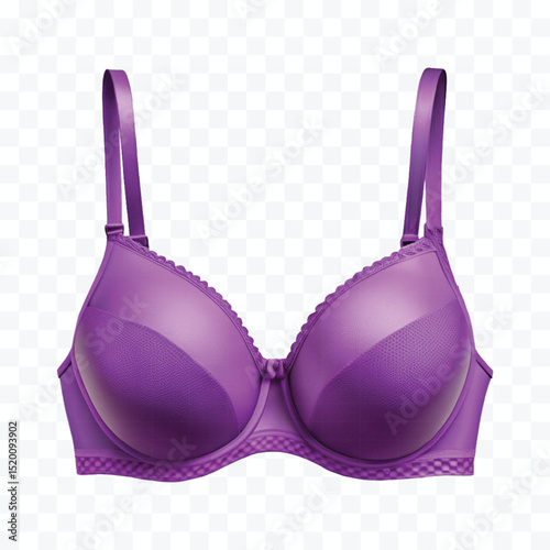 realistic beautiful cotton bra in different color style isolated on transparent background