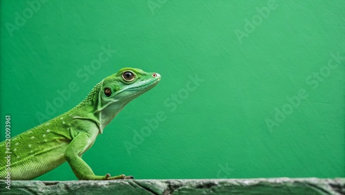 green lizard on a branch