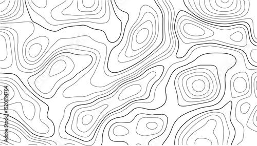 Topography contour mapping design in aged expedition format, featuring rugged landforms, detailed elevation lines, suitable for vintage travel posters, outdoor infographics, educational geography tool