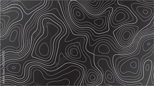 Topography contour line vector illustration with antique cartographic texture, aged paper effect, and realistic landform elevation designed for nature-inspired travel projects and adventure branding.