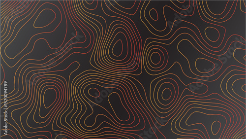 Topography contour line vector illustration with antique cartographic texture, aged paper effect, and realistic landform elevation designed for nature-inspired travel projects and adventure branding.