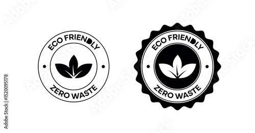 Original name(s): Eco Friendly Zero Waste Badge Vector – Sustainable, Minimal Waste Label Design