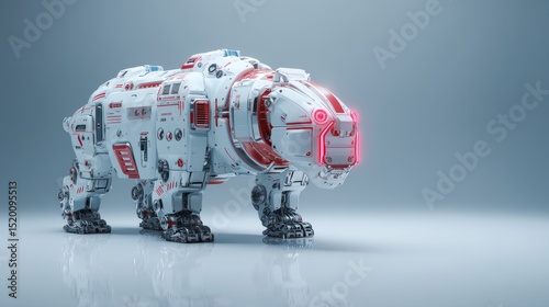 Futuristic robotic animal design symbolizing advanced technology and creativity. photo
