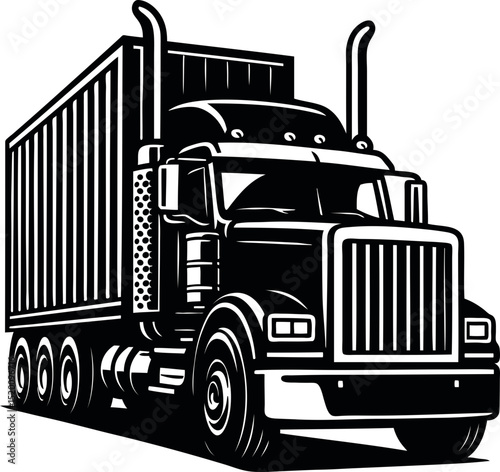Container Truck SVG Cut Files for Cricut & Silhouette photo