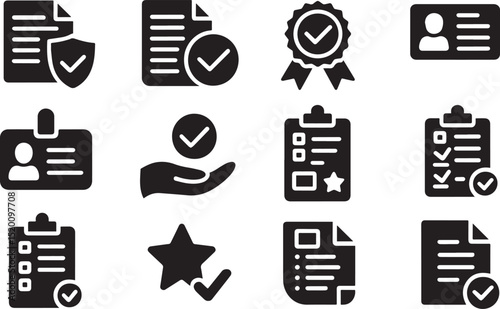 Verification Approval Security and Quality Icons