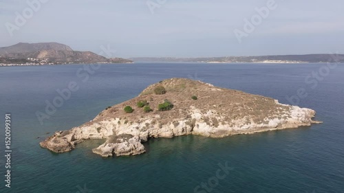 Wallpaper Mural Aerial view of beach on Crete island with azure clear water, Greece, Europe, Beautiful, exotic island at the south of Crete, with the amazing Golden Beach, Most beautiful and best beaches of island Torontodigital.ca