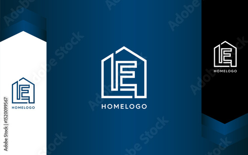 Letter E Home and Building Logo